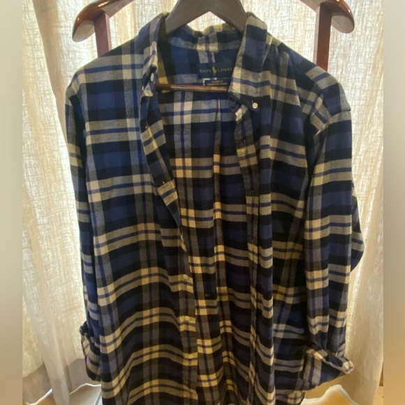 Ralph Lauren Blue Plaid XL - Picture 2 of 3